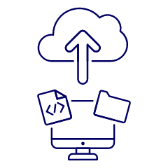 Cloud Upload 4 Illustration from UX Line Set