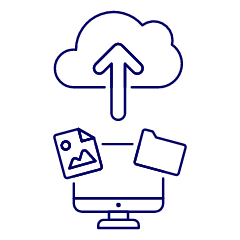 Cloud Upload 6 Illustration from UX Line Set