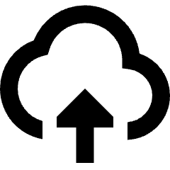 Cloud Upload Icon from Sharp Remix Set