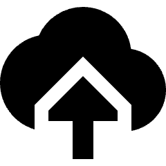 Cloud Upload Icon from Sharp Solid Set