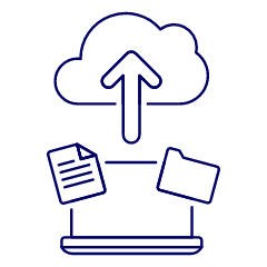 Cloud Upload 9 Illustration from UX Line Set