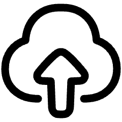 Cloud Upload Icon from Plump Line Set