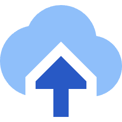Cloud Upload Icon from Sharp Flat Set
