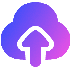 Cloud Upload Icon from Plump Gradient Set