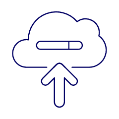 Cloud Uploading Illustration from UX Line Set