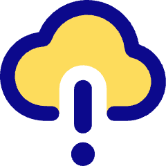 Cloud Warning Icon from Core Pop Set