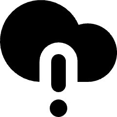 Cloud Warning Icon from Micro Solid Set