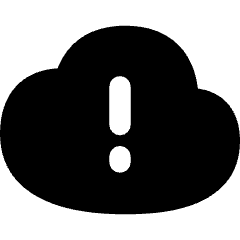 Cloud Warning Icon from Flex Solid Set
