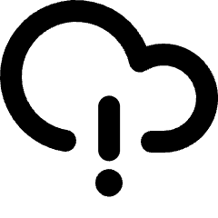 Cloud Warning Icon from Micro Line Set