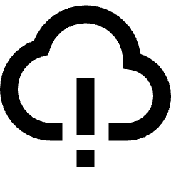 Cloud Warning Icon from Sharp Remix Set