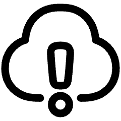 Cloud Warning Icon from Plump Line Set