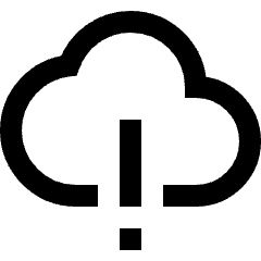 Cloud Warning Icon from Sharp Line Set