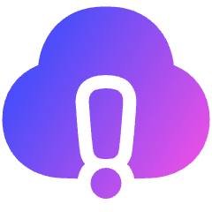 Cloud Warning Icon from Plump Gradient Set