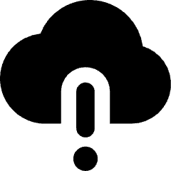 Cloud Warning Icon from Core Solid Set