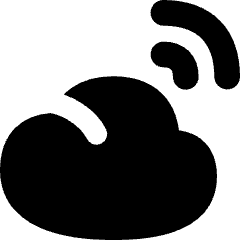 Cloud Wifi Icon from Flex Solid Set