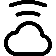 Cloud Wifi Icon from Core Line Set