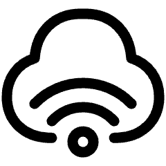 Cloud Wifi Icon from Plump Line Set