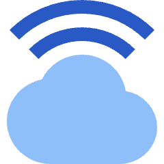 Cloud Wifi Icon from Sharp Flat Set