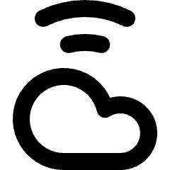 Cloud Wifi Icon from Micro Line Set
