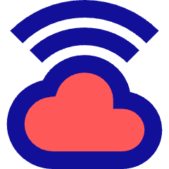 Cloud Wifi Icon from Sharp Pop Set