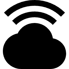 Cloud Wifi Icon from Sharp Solid Set