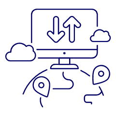 Global Data Transfer Illustration from UX Line Set