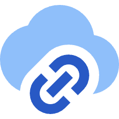 Insert Cloud Link Icon from Sharp Flat Set
