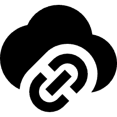 Insert Cloud Link Icon from Sharp Solid Set