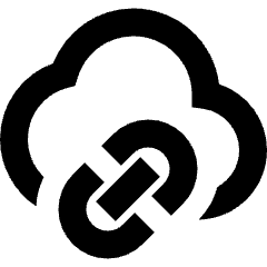 Insert Cloud Link Icon from Sharp Remix Set