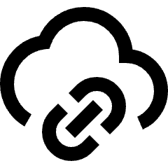 Insert Cloud Link Icon from Sharp Line Set