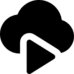 Insert Cloud Video Icon from Core Solid Set