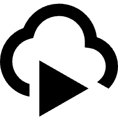 Insert Cloud Video Icon from Sharp Remix Set