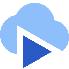 Insert Cloud Video Icon from Sharp Flat Set