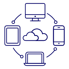 Multiplatform Sync Illustration from UX Line Set
