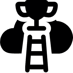 Workflow Coaching Ladder Trophy Icon from Ultimate Bold Set