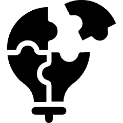 Workflow Coaching Puzzle Lightbulb Icon from Ultimate Bold Set