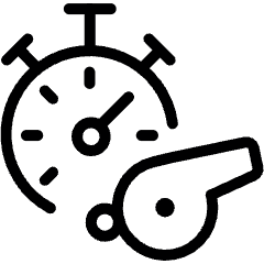 Workflow Coaching Stopwatch Whistle Icon from Ultimate Light Set
