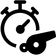 Workflow Coaching Stopwatch Whistle Icon from Ultimate Bold Set