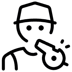 Workflow Coaching User Whistle Icon from Ultimate Light Set