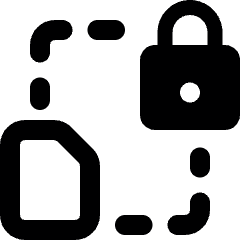 Coding Apps Website Document Lock Icon from Ultimate Bold Set