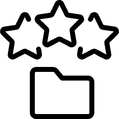 Coding Apps Website Folder Star Icon from Ultimate Light Set