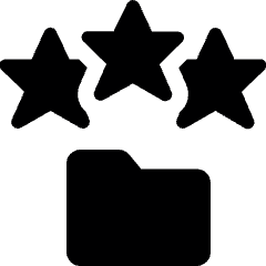 Coding Apps Website Folder Star Icon from Ultimate Bold Set