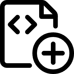 File Code Add 1 Icon from Ultimate Regular Set
