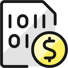 File Code Cash Icon from Ultimate Colors Set