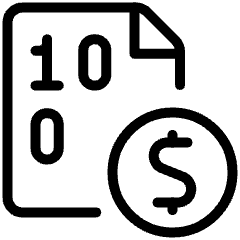 File Code Cash Icon from Ultimate Light Set