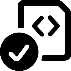 File Code Check 1 Icon from Ultimate Bold Set