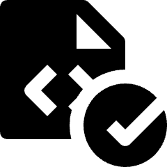 File Code Check Icon from Nova Solid Set