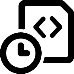 File Code Clock 1 Icon from Ultimate Bold Set