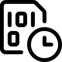 File Code Clock Icon from Ultimate Regular Set