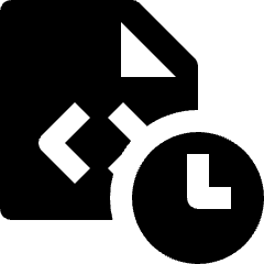 File Code Clock Icon from Nova Solid Set